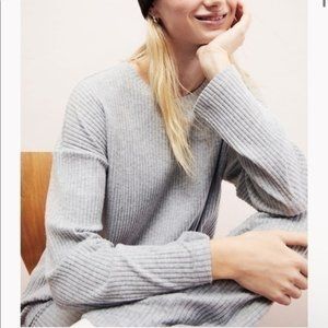 ASOS size 6 (like a medium) grey long sleeve ribbed shirt